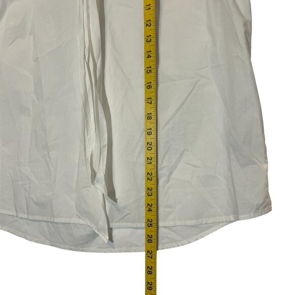 J.Crew Women’s Top Tie Neck Blouse XL Long Sleeves 100% Cotton NWT - Picture 6 of 11